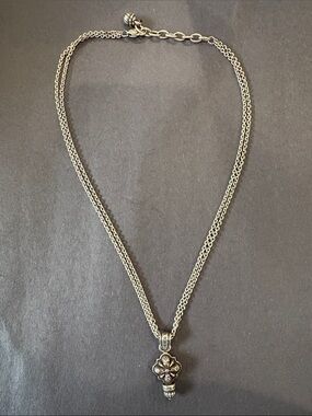 Brighton Floral Pendant Necklace - Silvertone